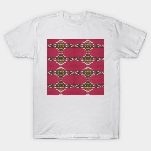 Textured Navajo Pattern T-Shirt by justrachna